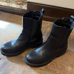 Black Leather Chelsea Boots